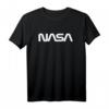 Classic NASA Worm White Logo T-Shirt  Offizielles Raumfahrt-Design für Weltraumfans, Ingenieure & Piloten