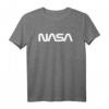 Classic NASA Worm White Logo T-Shirt  Offizielles Raumfahrt-Design für Weltraumfans, Ingenieure & Piloten