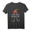 Boss Elf Kostüm T-Shirt für Weihnachten - Lustiges Chef und Weihnachtsmann Helfer Shirt für Freunde, Partner & Familie