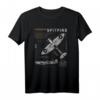 Spitfire Mk.1 | RAF WWII Supermarine Fighter Plane T-Shirt mit historischem Blueprint  Perfekt für Flugzeugliebhaber, Veteranen & Airshow-Enthusiasten