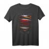 Superman Man of Steel Large Shield T-Shirt  Offiziell lizenzierter Superhelden-Print für Erwachsene, Kinder & Damen