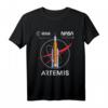 NASA Artemis Mission SLS Worm und ESA Logo T-Shirt  Offizielles Design für Raumfahrtfans und Mond- sowie Mars-Expeditionen