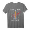NASA Artemis Mission SLS Worm und ESA Logo T-Shirt  Offizielles Design für Raumfahrtfans und Mond- sowie Mars-Expeditionen