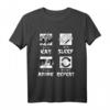 Eat Sleep Anime Repeat - Kawaii Anime Baka Japanisches T-Shirt für Otaku, Manga & Harajuku Fans