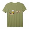 MichelAngelo Erschaffung von Adam - Lustiges Bier T-Shirt für Kunst- und Bierliebhaber, Party & Geschenkidee