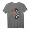 Retro Dartscheibe Dartboard 180 Dartspieler T-Shirt  Lustiges Dartmotiv für Damen, Herren, Papa & Opa, ideal für Dartverein & Fans von Softdart & Steeldart
