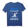 Herren Unterschätze Niemals Einen Alten Mann Mit Einem Boot T-Shirt - Lustiges Segel- und Bootsshirt für Seefahrer, Segler & Bootsfreunde