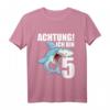 Kinder 5. Geburtstag T-Shirt für Jungen mit Hai-Motiv - Lustiges Partyshirt für 5-Jährige Geburtstagskinder