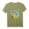 Kinder 3 Jahre alt Geburtstag Junge Bagger Party Motiv Geschenk T-Shirt  Perfekt für Baumaschinen-Fans & Kindergeburtstage