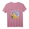 Kinder 3 Jahre alt Geburtstag Junge Bagger Party Motiv Geschenk T-Shirt  Perfekt für Baumaschinen-Fans & Kindergeburtstage