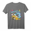 Kinder 3 Jahre alt Geburtstag Junge Bagger Party Motiv Geschenk T-Shirt  Perfekt für Baumaschinen-Fans & Kindergeburtstage
