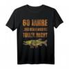 60 Jahre Geburtstag Angler T-Shirt mit Hecht Motiv - Lustiges Vintage Design für Männer, Opas & Angler-Freunde