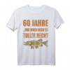 60 Jahre Geburtstag Angler T-Shirt mit Hecht Motiv - Lustiges Vintage Design für Männer, Opas & Angler-Freunde