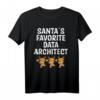 Weihnachtsmann-Lieblingsdaten-Architekt T-Shirt  Lustiges Weihnachtsdesign mit Rentier für Datenprofis, Wissenschaftler & Analysten