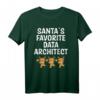 Weihnachtsmann-Lieblingsdaten-Architekt T-Shirt  Lustiges Weihnachtsdesign mit Rentier für Datenprofis, Wissenschaftler & Analysten