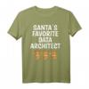 Weihnachtsmann-Lieblingsdaten-Architekt T-Shirt  Lustiges Weihnachtsdesign mit Rentier für Datenprofis, Wissenschaftler & Analysten