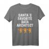 Weihnachtsmann-Lieblingsdaten-Architekt T-Shirt  Lustiges Weihnachtsdesign mit Rentier für Datenprofis, Wissenschaftler & Analysten