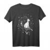 Tarot mit Katze, Mondsichel, Sternen, Astrologie T-Shirt  Spirituelles Design für Kartenleger und Katzenliebhaber