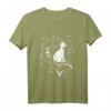Tarot mit Katze, Mondsichel, Sternen, Astrologie T-Shirt  Spirituelles Design für Kartenleger und Katzenliebhaber