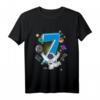 Kinder 7. Geburtstag Astronaut Weltraum Rakete T-Shirt  Perfektes Geschenk für kleine Weltraumfans zum 7. Geburtstag