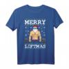 Merry Liftmas Bodybuilder Weihnachts-Shirt - Ugly Christmas Design für Kraftsportler & Fitnessfans als Geschenkidee zu Weihnachten und Nikolaus