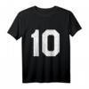 Jersey-Uniform Nummer 10 T-Shirt - Personalisiertes Sportteam-Shirt für Fußball, Baseball, Basketball, Volleyball und Hockey