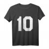 Jersey-Uniform Nummer 10 T-Shirt - Personalisiertes Sportteam-Shirt für Fußball, Baseball, Basketball, Volleyball und Hockey