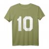 Jersey-Uniform Nummer 10 T-Shirt - Personalisiertes Sportteam-Shirt für Fußball, Baseball, Basketball, Volleyball und Hockey