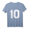 Jersey-Uniform Nummer 10 T-Shirt - Personalisiertes Sportteam-Shirt für Fußball, Baseball, Basketball, Volleyball und Hockey