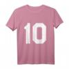 Jersey-Uniform Nummer 10 T-Shirt - Personalisiertes Sportteam-Shirt für Fußball, Baseball, Basketball, Volleyball und Hockey