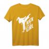Kick Like A Girl Karate Kickboxen Girl T-Shirt - Motivations- und Sportshirt für junge Karate- und Kickbox-Mädchen, ideales Geschenk für Geburtstage & Feiertage