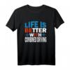 Mit Fahrsport ist das Leben besser - Sportliches T-Shirt für Pferdesportler und echte Helden des Fahrsports