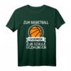 Zum Basketball Geboren Zur Schule Gezwungen T-Shirt  Lustiges Retro Basketball Geschenk für Fans, Spieler und Trainer