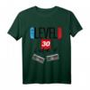 Geburtstagsshirt 30 Jahre Gamer Zocker Level 30 Unlocked T-Shirt  Perfektes Geschenk für E-Sportler, Nerds & Gaming-Enthusiasten