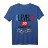 Geburtstagsshirt 30 Jahre Gamer Zocker Level 30 Unlocked T-Shirt  Perfektes Geschenk für E-Sportler, Nerds & Gaming-Enthusiasten