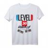 Geburtstagsshirt 30 Jahre Gamer Zocker Level 30 Unlocked T-Shirt  Perfektes Geschenk für E-Sportler, Nerds & Gaming-Enthusiasten