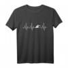 Schwimmer Herzschlag EKG T-Shirt  Wassersportmotiv für Schwimmer, Trainer & Wasserratten im Wasser