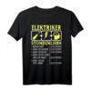 Elektriker Shirt Stundenlohn - Lustiges Geschenk für Elektroniker, Mechatroniker & Elektroberufe zum Geburtstag & Weihnachten