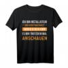 Installateur Klempner Sanitär Heizungsbauer T-Shirt - Klassisch geschnitten, doppelt genähter Saum für professionelle Handwerker