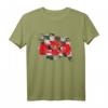 Formel Racing Fan Shirt mit Auto Silhouette auf kariertem Flagge  Perfekt für Motorsport- und Technikliebhaber, Geschenk für Rennfahrer & Ingenieure