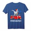 Feuerwehr Dinosaurier T-Shirt für Kinder - Firesaurus mit T-Rex auf Feuerwehrauto, perfektes Geschenk für kleine Feuerwehrfans & Dinosaurierliebhaber