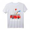 Feuerwehr Dinosaurier T-Shirt für Kinder - Firesaurus mit T-Rex auf Feuerwehrauto, perfektes Geschenk für kleine Feuerwehrfans & Dinosaurierliebhaber