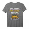 Eat Sleep Fix Cars Repeat - Auto Liebhaber KFZ Mechaniker T-Shirt mit Humor, perfekt als Geschenk für jeden Anlass