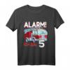 Kinder 5. Geburtstag T-Shirt für Jungen - Feuerwehr Auto Design, Geburtstagsoutfit für kleine Feuerwehr-Fans & Party