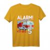 Kinder 5. Geburtstag T-Shirt für Jungen - Feuerwehr Auto Design, Geburtstagsoutfit für kleine Feuerwehr-Fans & Party
