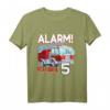 Kinder 5. Geburtstag T-Shirt für Jungen - Feuerwehr Auto Design, Geburtstagsoutfit für kleine Feuerwehr-Fans & Party