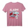 Kinder 5. Geburtstag T-Shirt für Jungen - Feuerwehr Auto Design, Geburtstagsoutfit für kleine Feuerwehr-Fans & Party