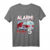 Kinder 5. Geburtstag T-Shirt für Jungen - Feuerwehr Auto Design, Geburtstagsoutfit für kleine Feuerwehr-Fans & Party