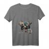 Damen Rock n Roll Rockabilly Old School Auto LKW Mechaniker T-Shirt mit V-Ausschnitt  Vintage Garage und Repair Design für Rockfans & Autoliebhaber