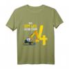 Kinder 4. Geburtstag Bagger T-Shirt für Jungen - Lustiges Geburtstagsoutfit mit Zahl Vier & Baggermotiv, ideales Geschenk für kleine Baggerfahrer